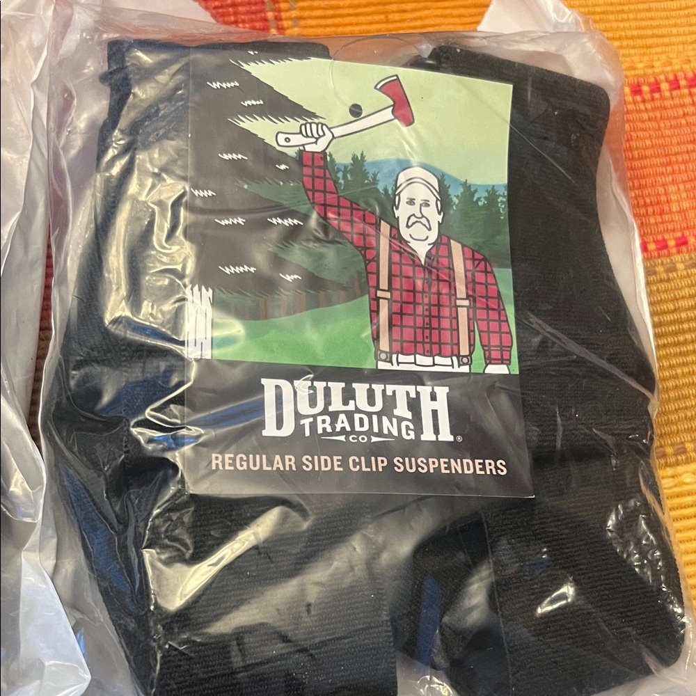 Duluth Trading Co Black and Tan Suspenders